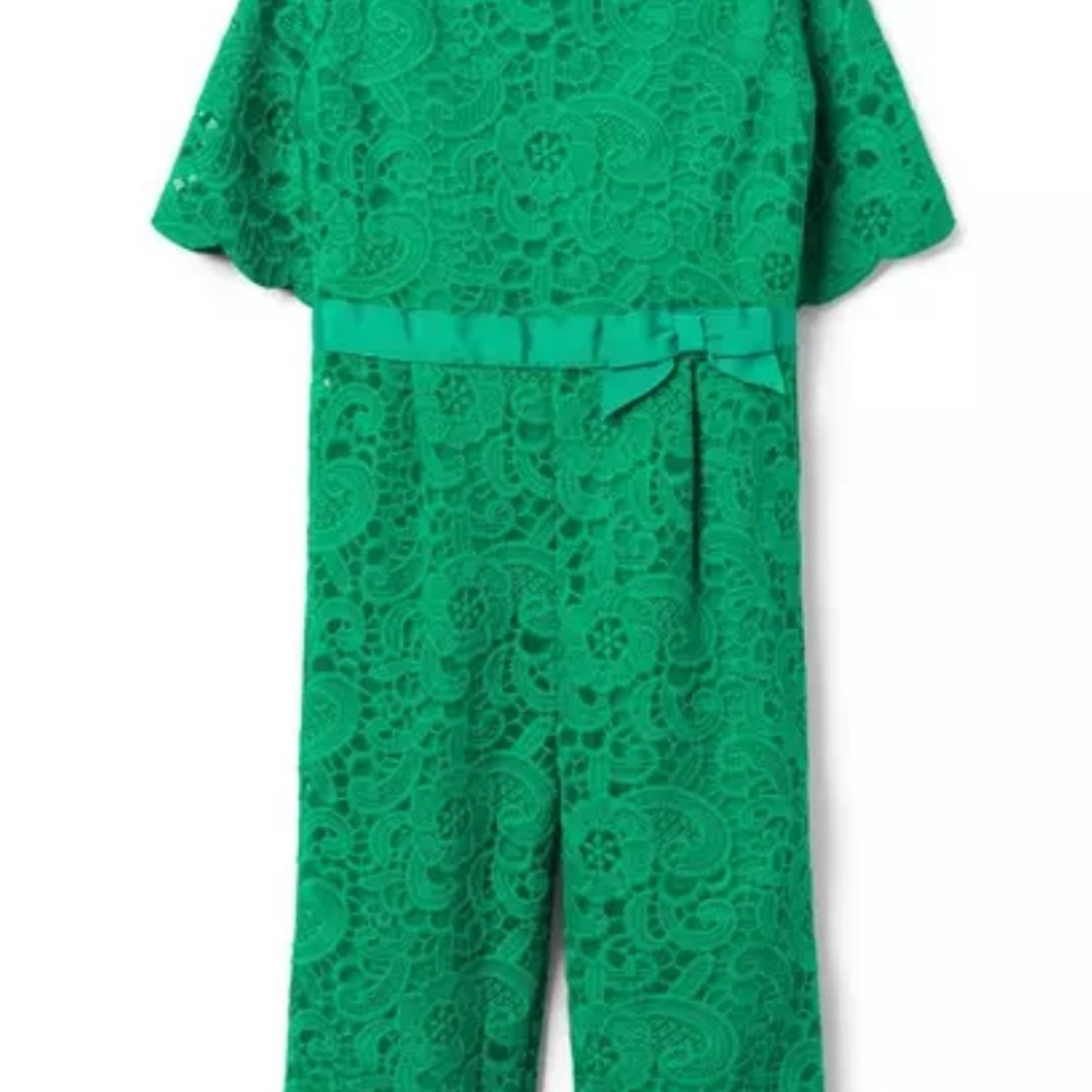 Janie and Jack Emerald Lace Jumpsuit